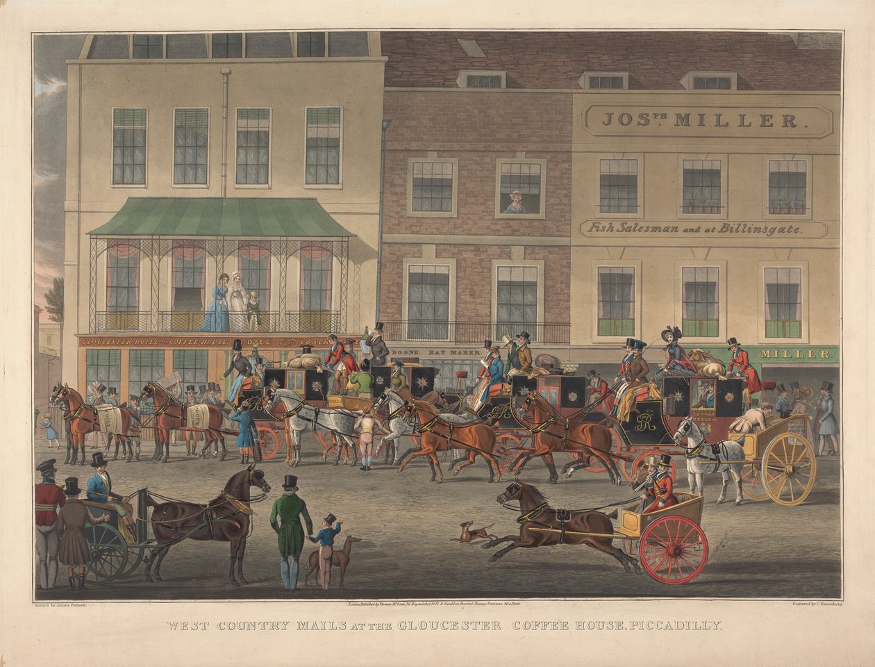 West Country Mails im Gloucester Coffee House, Piccadilly von Charles Rosenberg