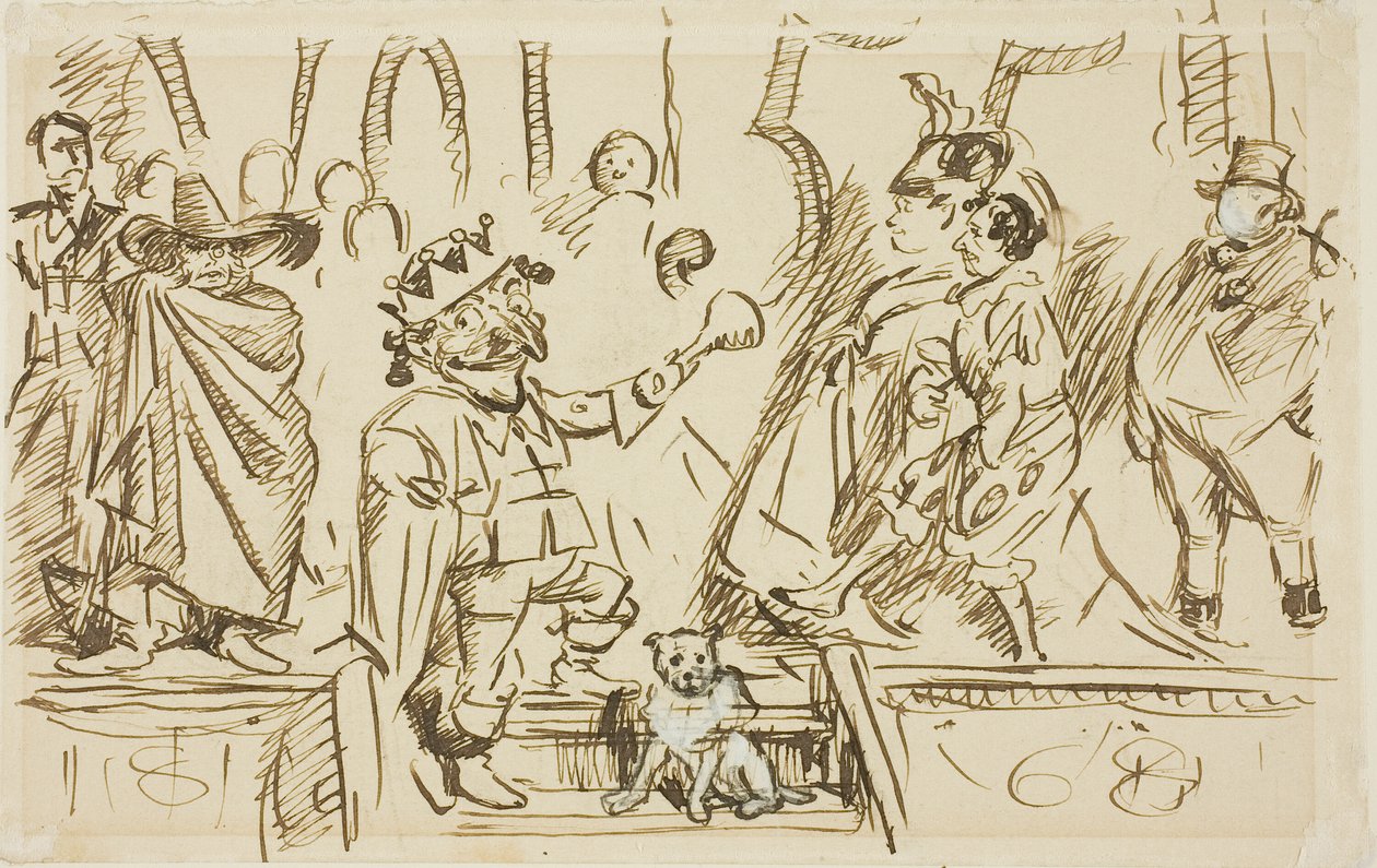 Studie für Titelseite, aus Punch, Band 55 von Charles Samuel Keene