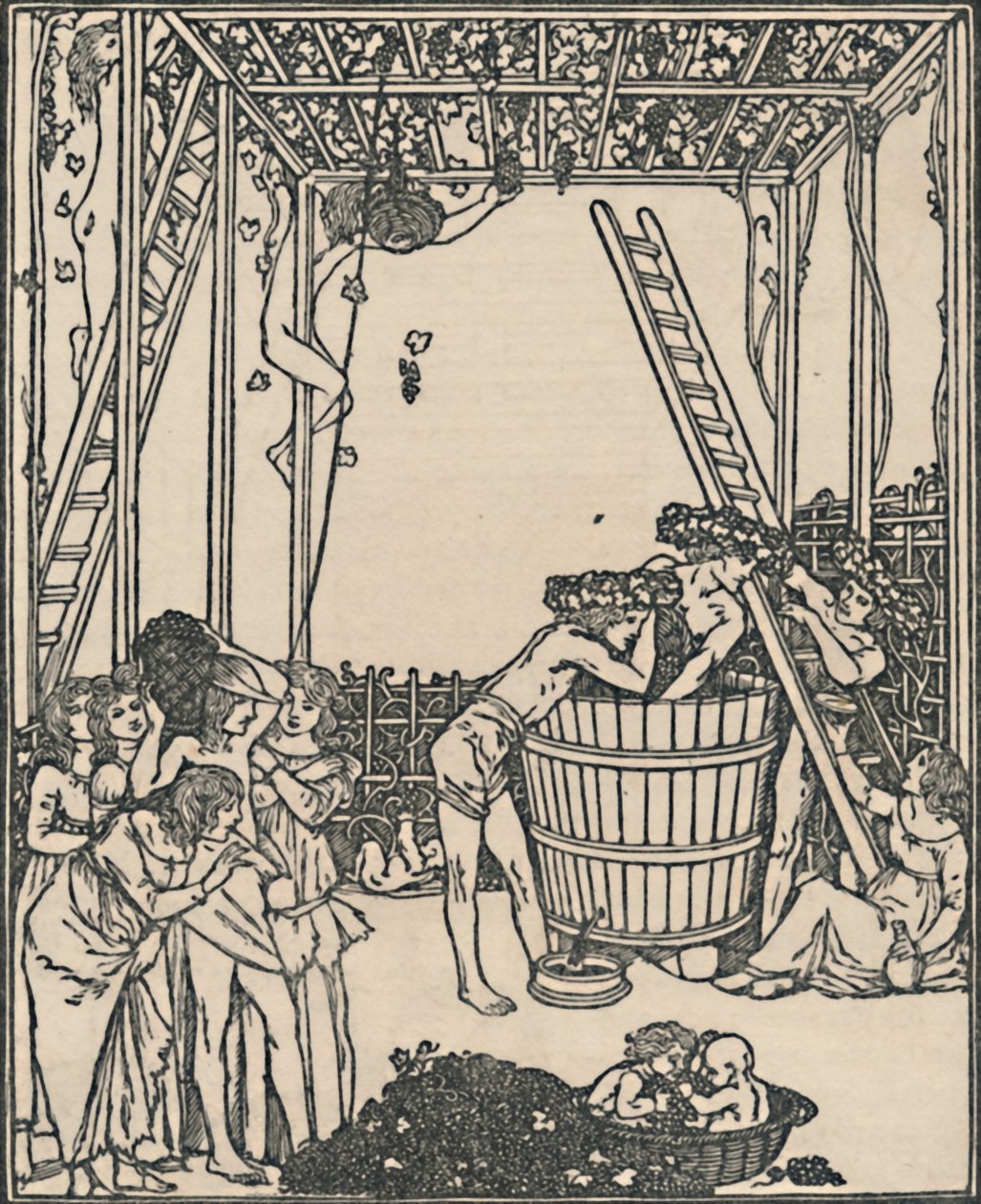 Die Weinlese, 1919 von Charles Shannon