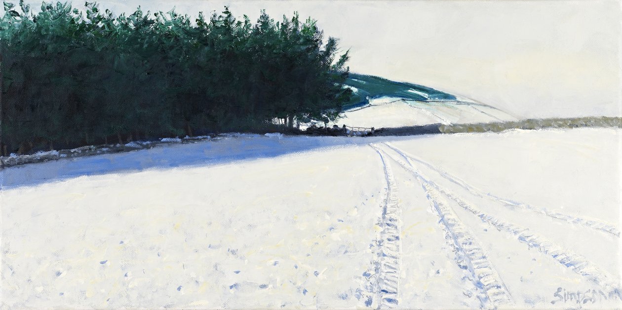 Dunkle Bäume & Schnee, 2011 von Charles Simpson