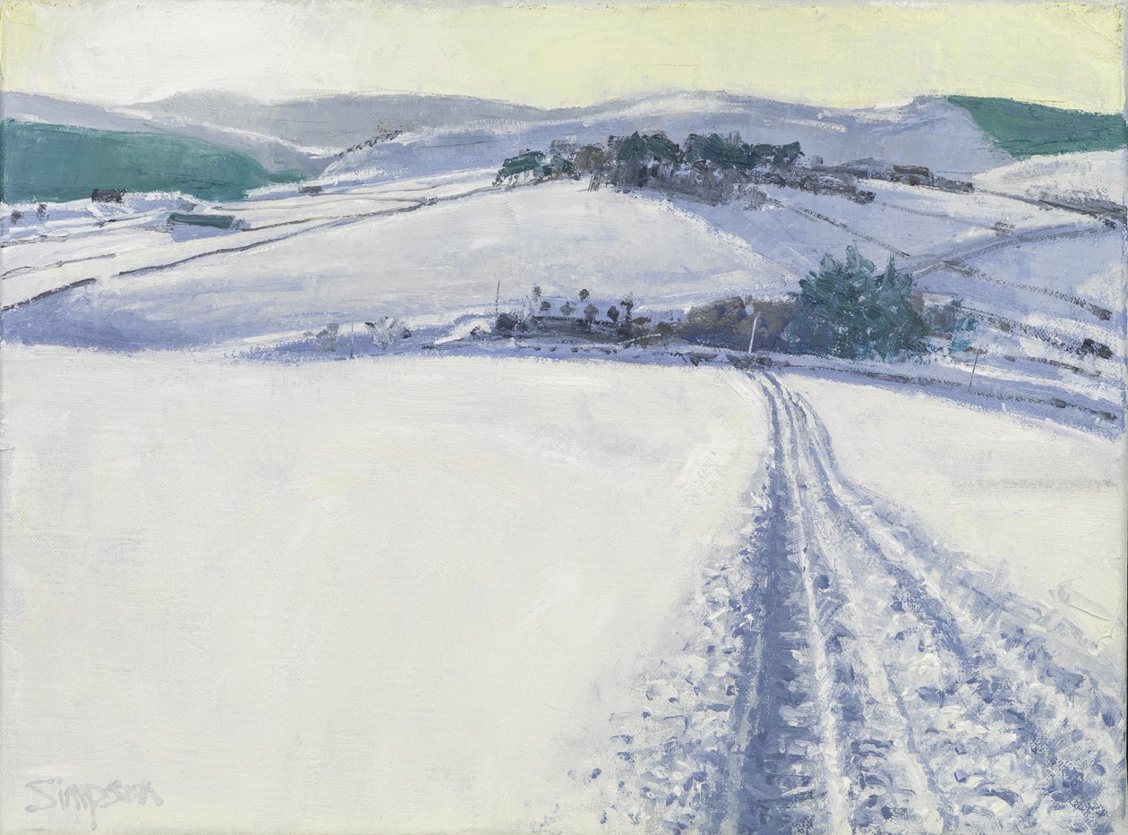 Weg durch den Schnee, 2016 von Charles Simpson