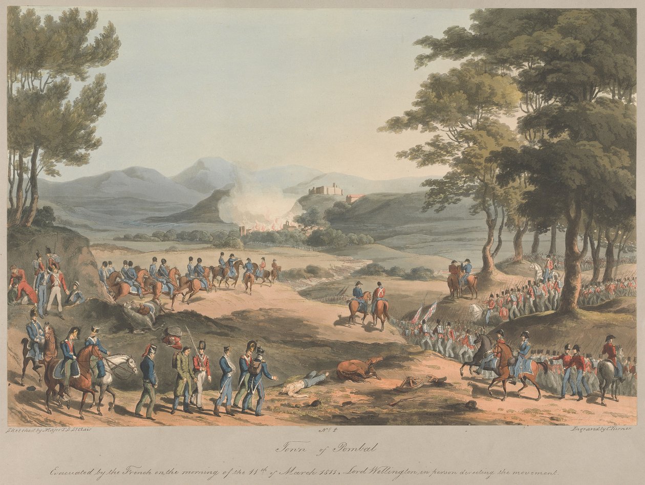 Nr.4 Stadt Poinbal. Am Morgen des 11. März 1811 von den Franzosen geräumt von Charles Turner