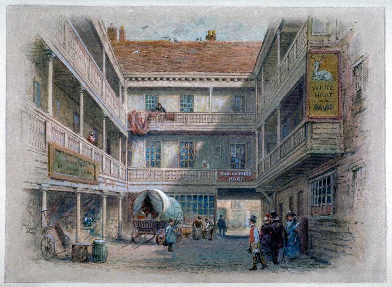 Hof des White Hart Inn, Borough High Street, Southwark, London von Charles Wilkinson