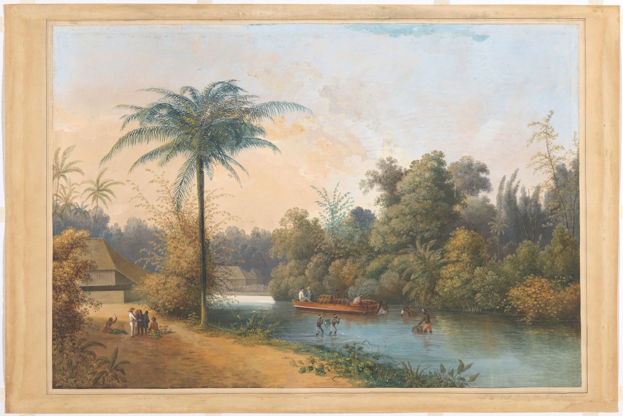 Wasserfall in Tjieroek Betong Java von Charles William Meredith van de Velde