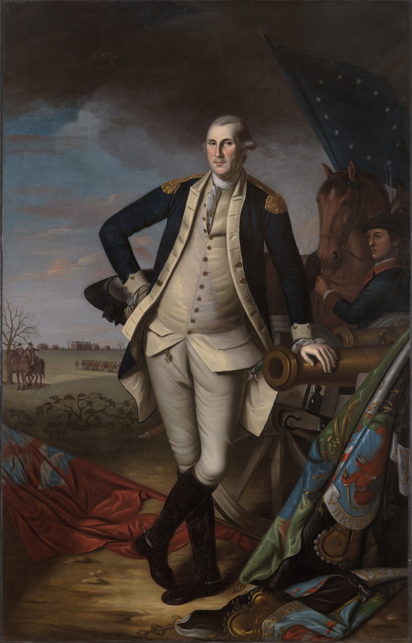 George Washington in der Schlacht von Princeton von Charles Willson Peale