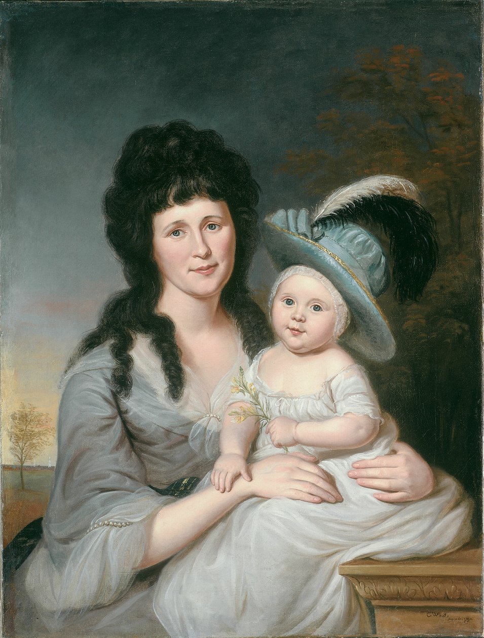 Mrs. John Nicholson Hannah Duncan und John Nicholson, Jr. von Charles Willson Peale