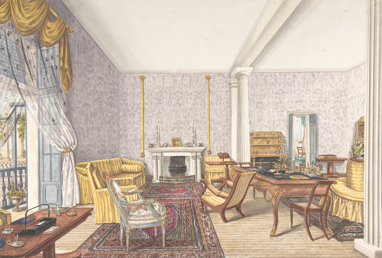 Entwurf für Innenraum, ca. 1830 von Charles de Brocktorff