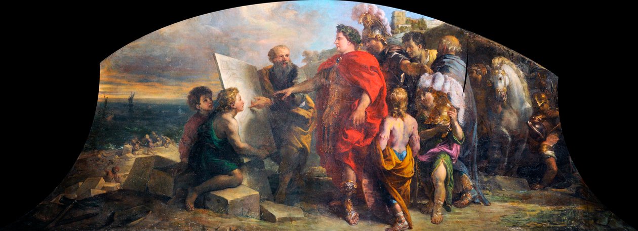 Der Kaiser Augustus baut den Hafen von Miseno von Charles de la Fosse