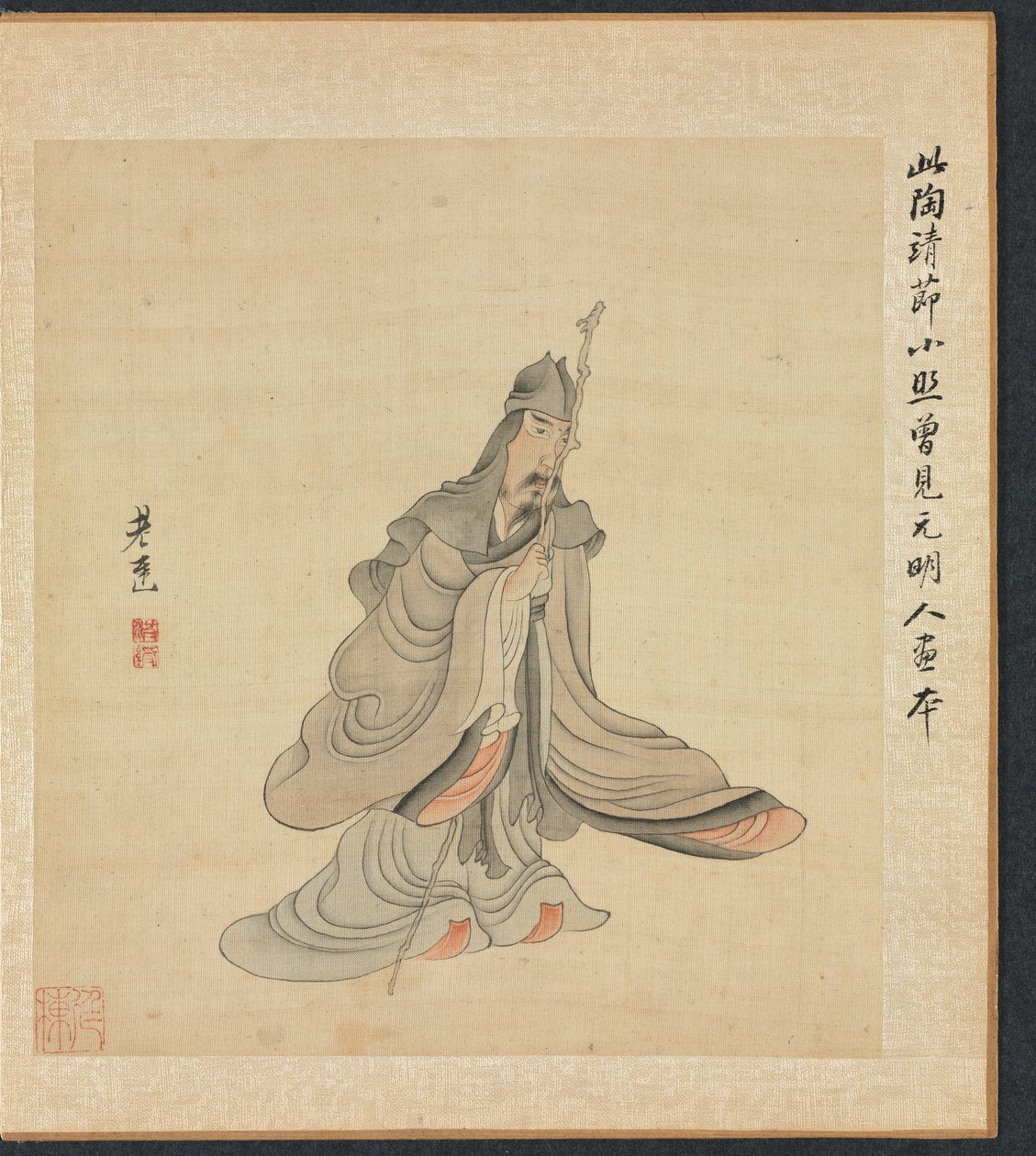 Gemälde nach alten Meistern: Porträt von Tao Yuanming, 1598-1652 von Chen Hongshou