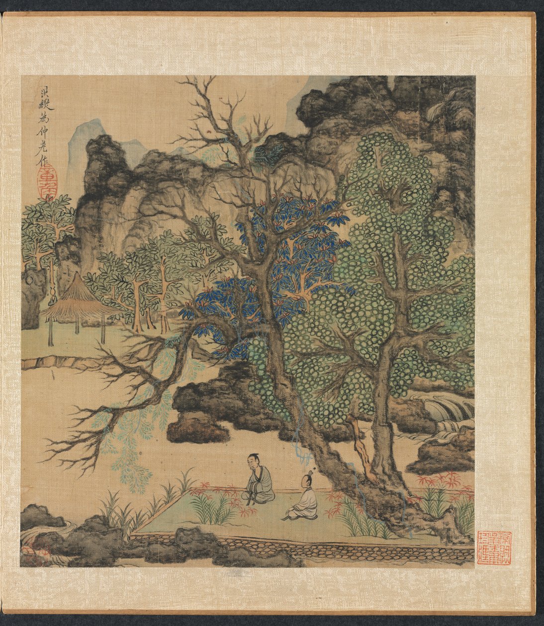 Gemälde nach alten Meistern: Gelehrte in einem Garten, 1598-1652 von Chen Hongshou