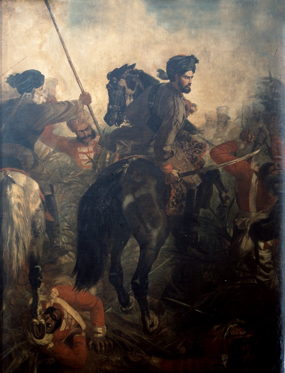 Kapitän Dighton MacNaghten Probyn in der Schlacht von Agra am 10. Oktober 1857 von Chevalier Louis William Desanges
