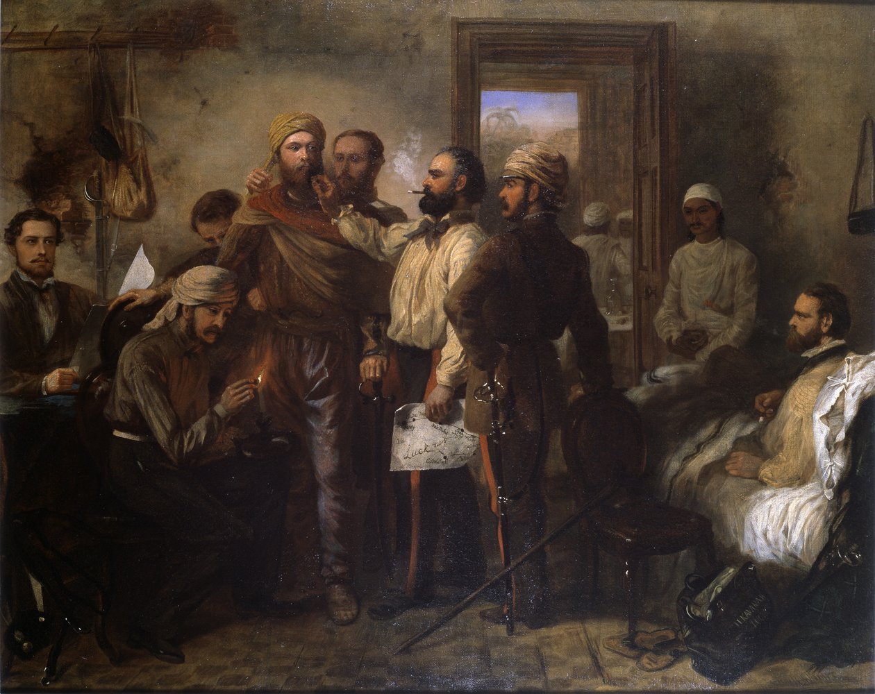 Thomas Henry Kavanagh VC (1821-82) als Einheimischer verkleidet während des indischen Aufstands bei der Belagerung von Lucknow, 9. November 1857, ca. 1860 von Chevalier Louis William Desanges