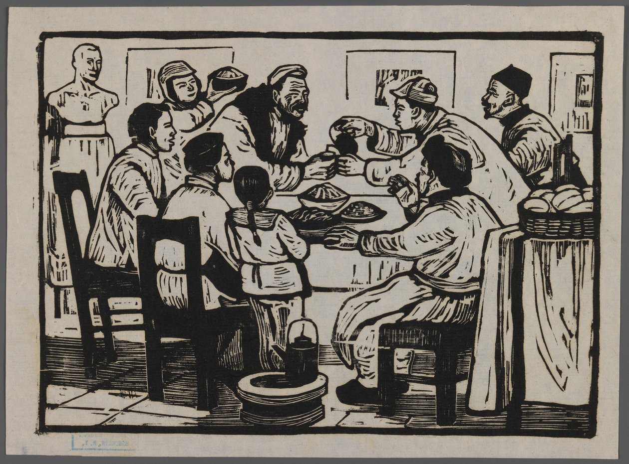 Lass uns einen Drink auf Silvester nehmen, ca. 1945 von Chi Kwei Sung