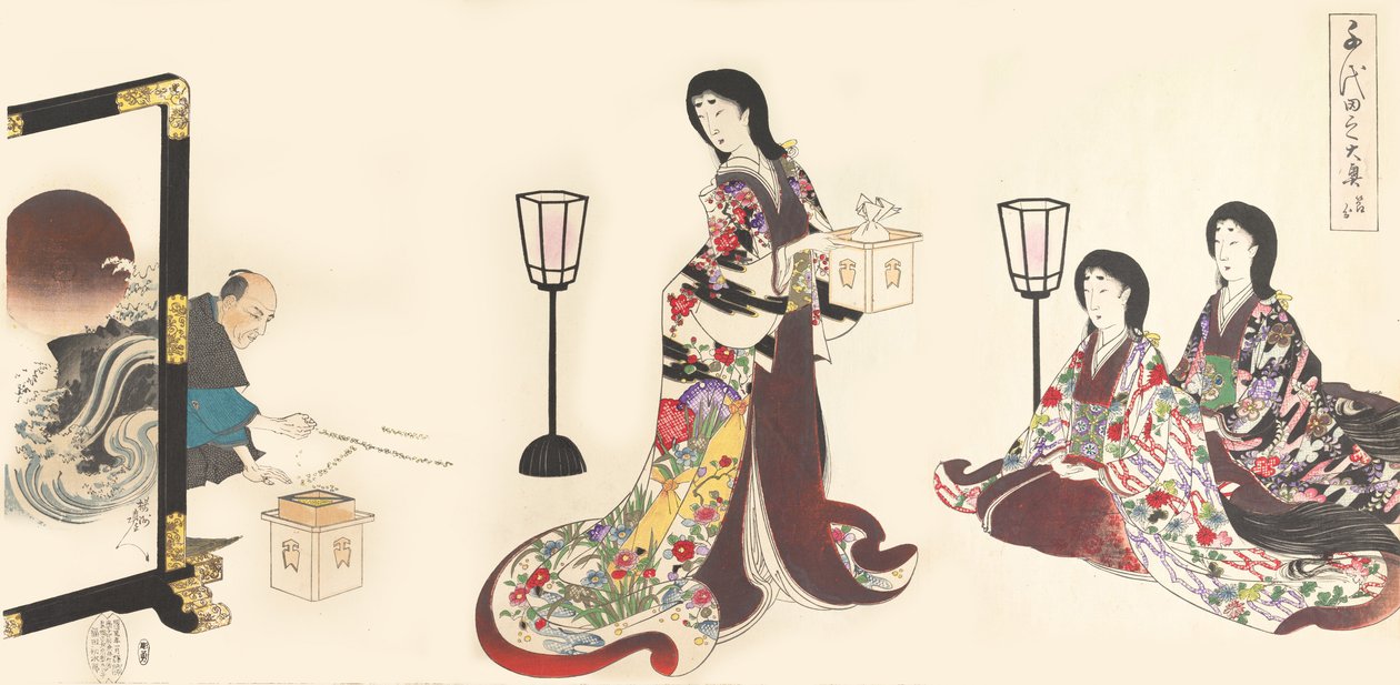 Chiyoda-Schloss Album der Frauen, 1895 von Chikanobu Yoshu
