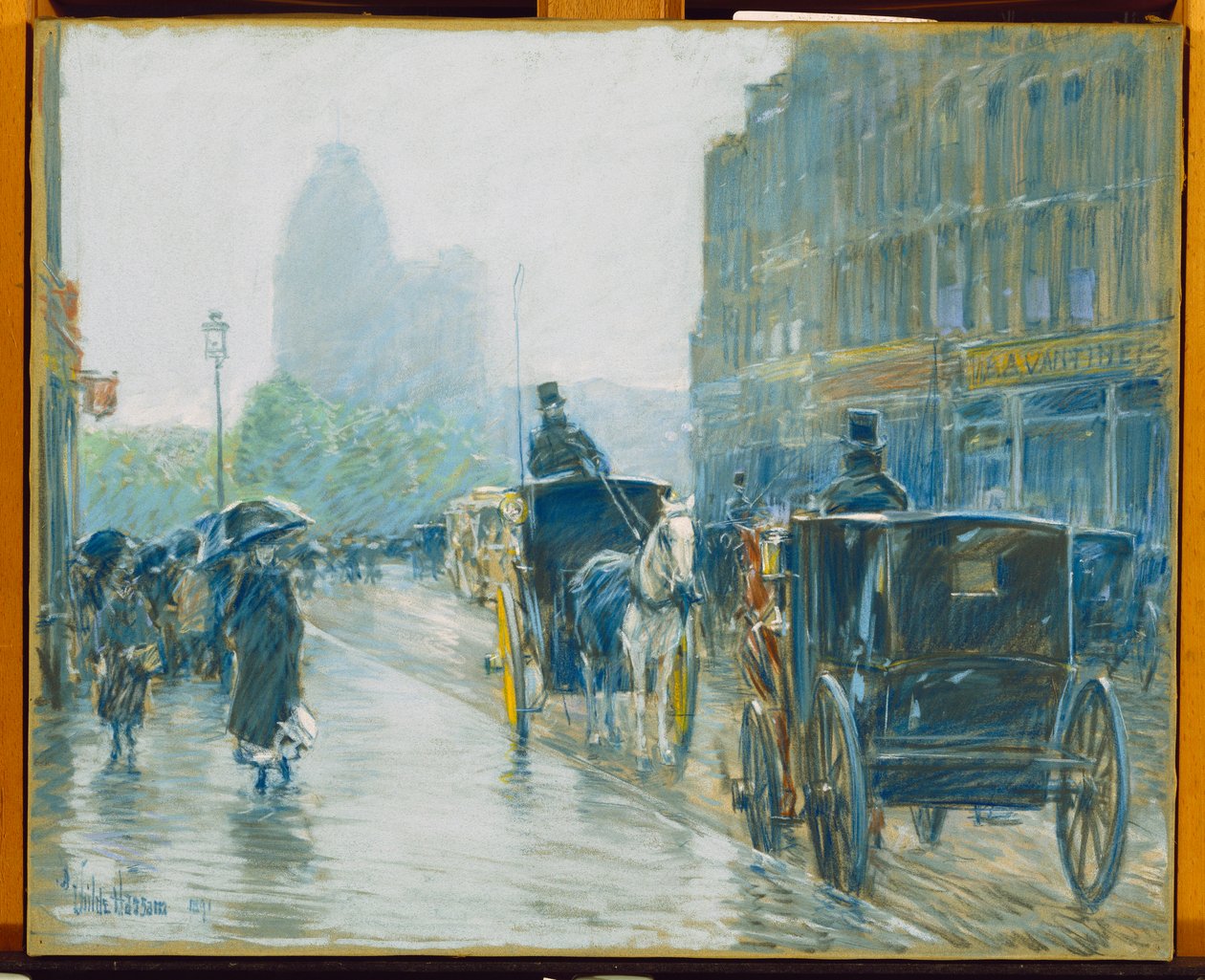 Pferdekutschen, New York von Childe Frederick Hassam