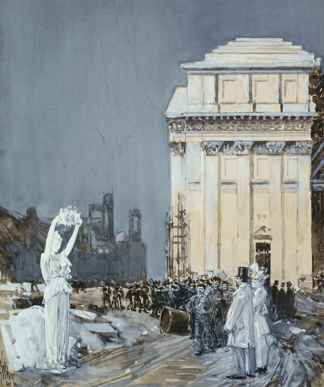 Szene auf der Weltausstellung in Chicago, Illinois von Childe Frederick Hassam