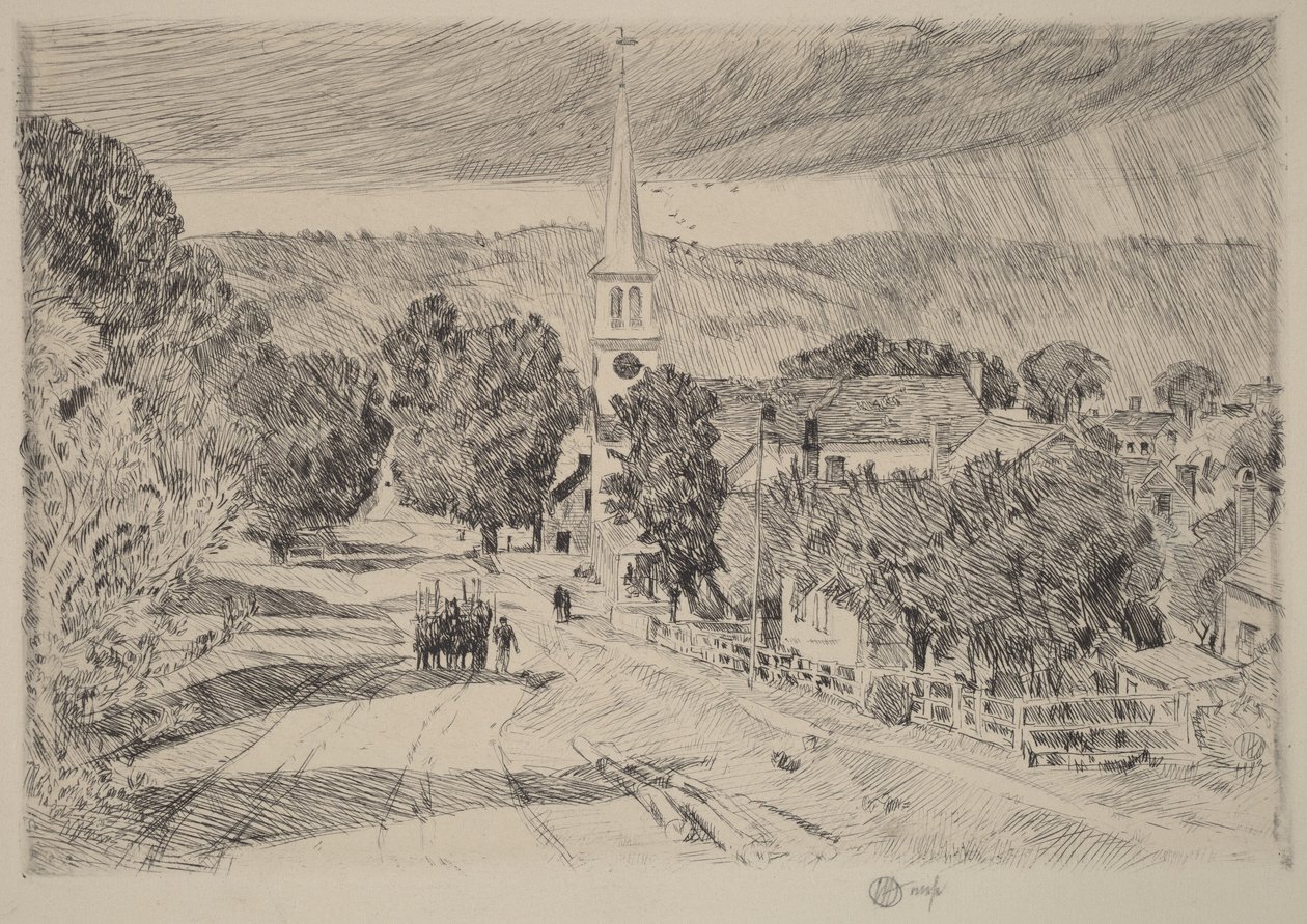 Ein Dorf in Vermont von Childe Hassam