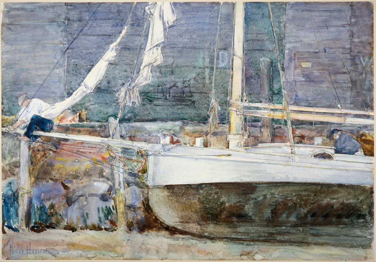 Trockendock, Gloucester von Childe Hassam