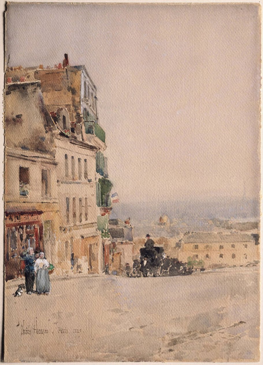 Ansicht in Montmartre, Paris von Childe Hassam