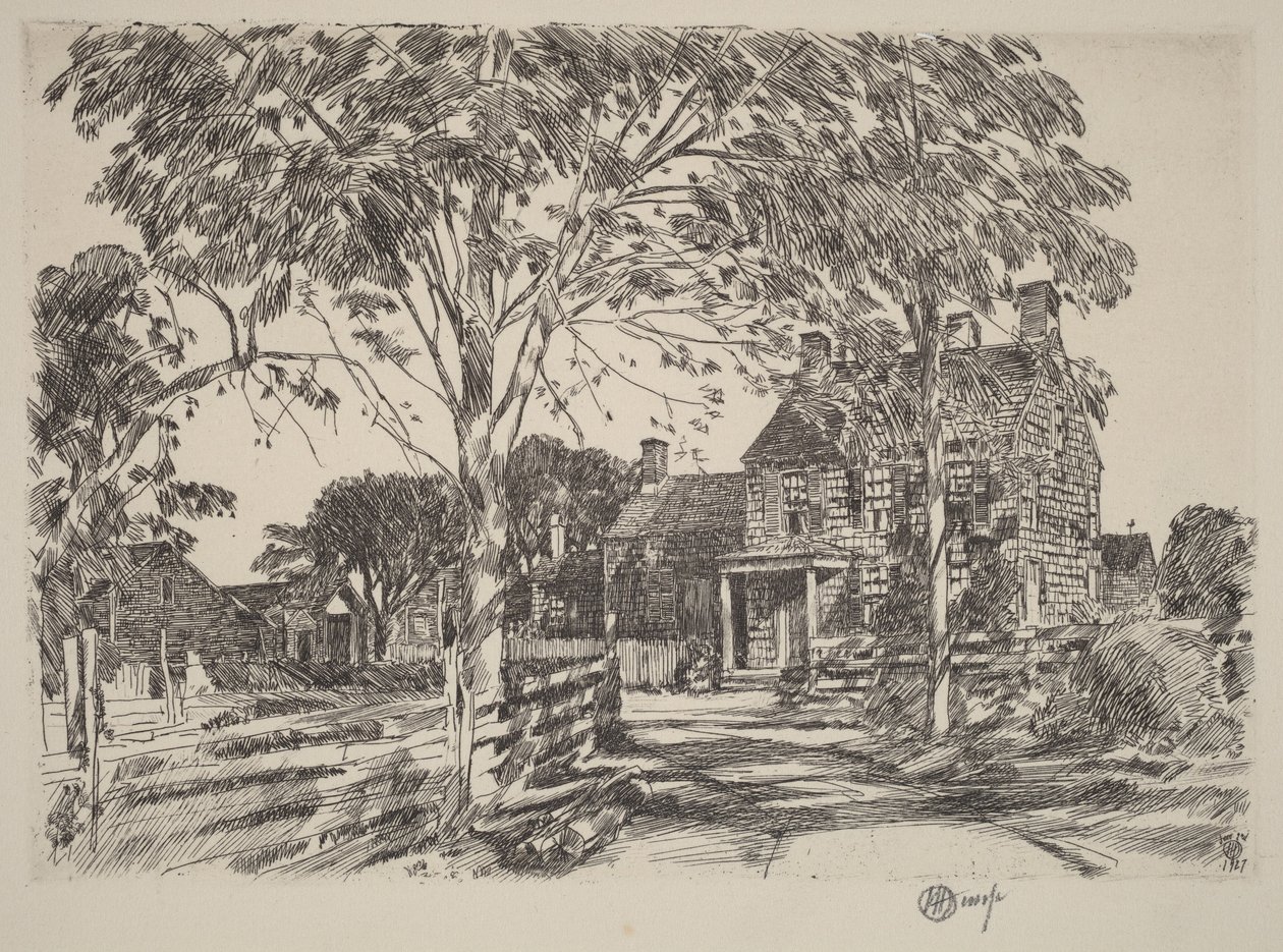 Walt Whitmans Geburtshaus von Childe Hassam