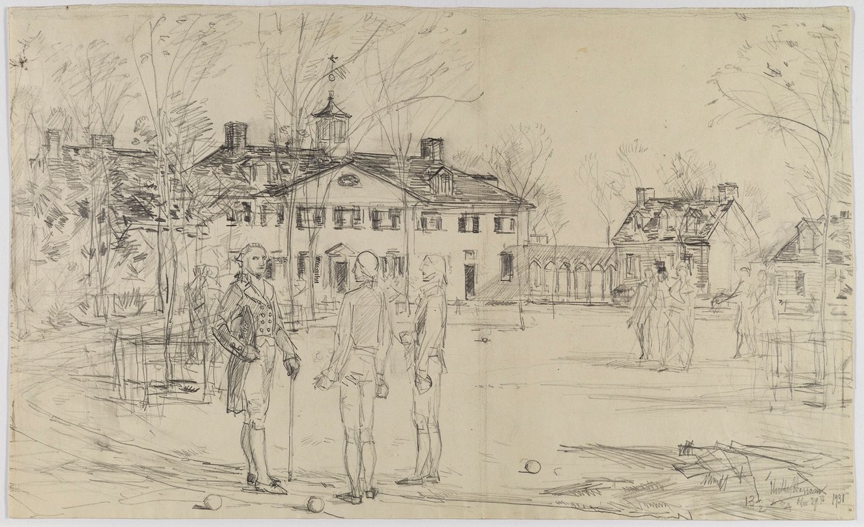 Washington in Mount Vernon von Childe Hassam