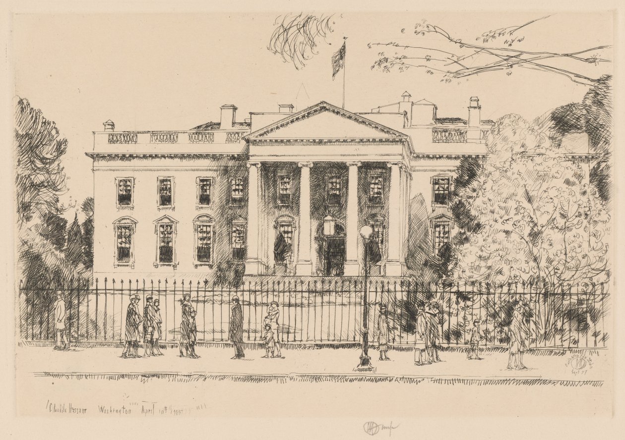 Weißes Haus, Washington, 1925 von Childe Hassam