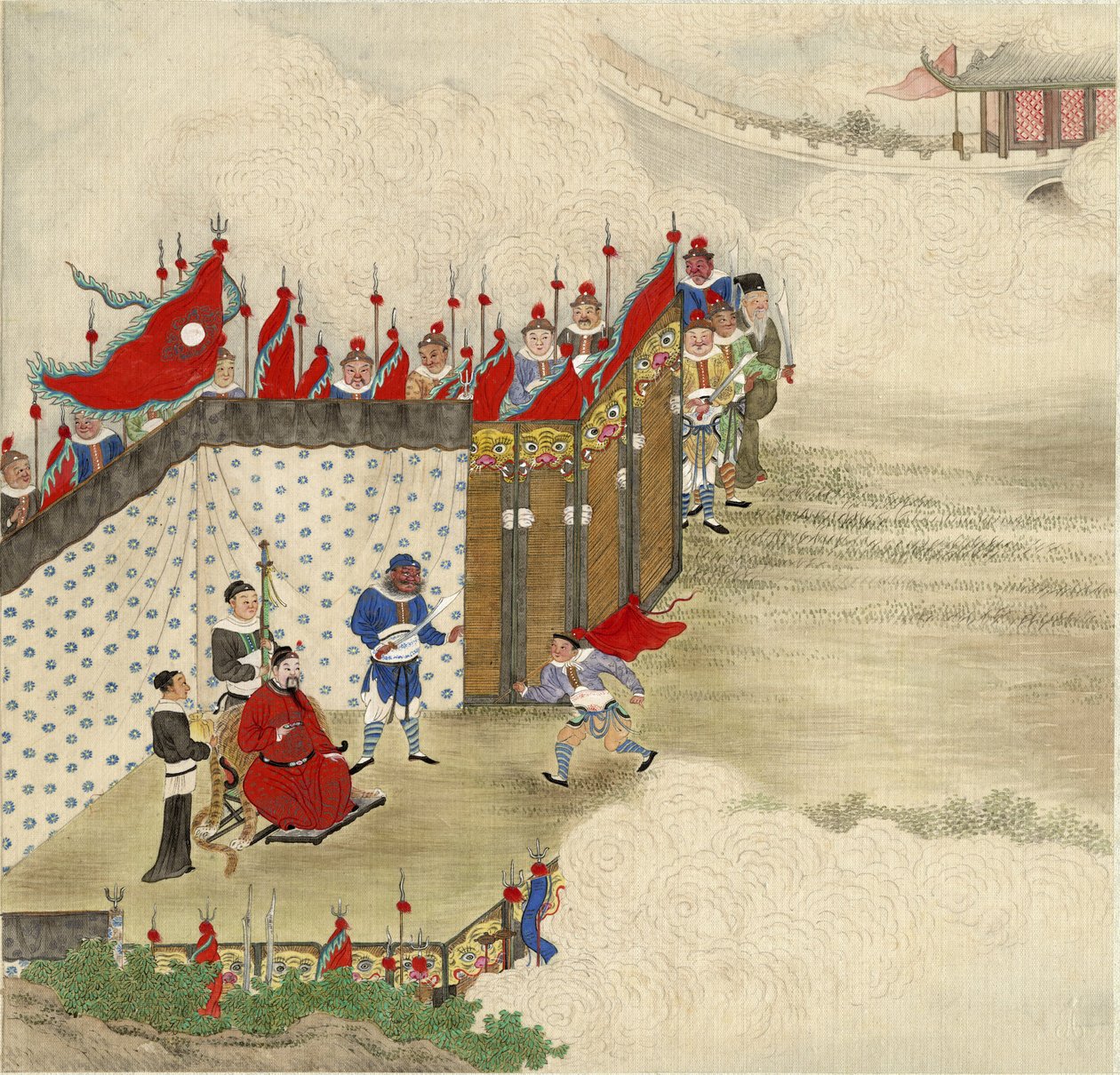 Chinesischer Prinz empfängt Kurier, ca. 1820 von Chinese Master