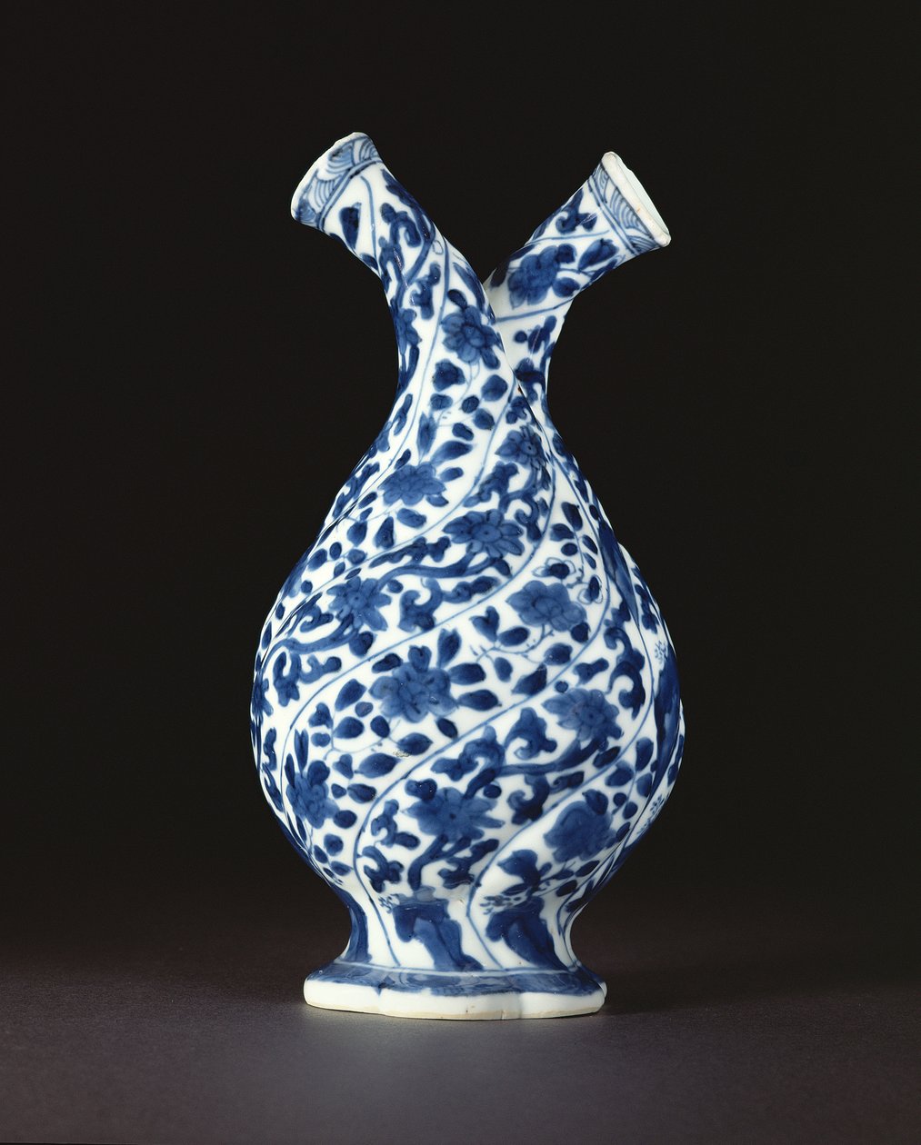 Blau-weiße Doppel-Flasche in europäischer Glasform, Kangxi-Periode (1662-1722) von Chinese School