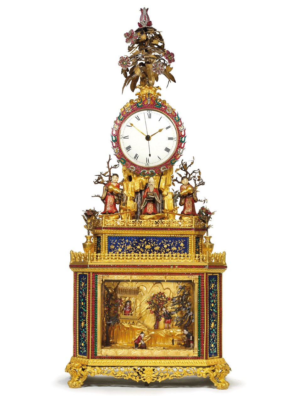 Kaiserliche Schlag-, Musik- und Automatenuhr "Daoist Immortal", Guangzhou Werkstätten, Qianlong-Periode, 1736-95 von Chinese School