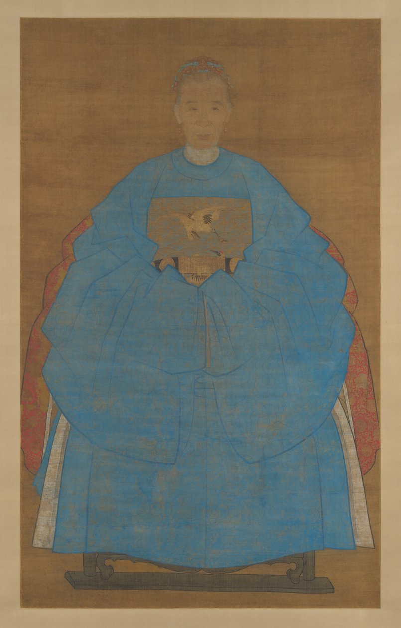 Porträt einer alten Dame von Chinese School