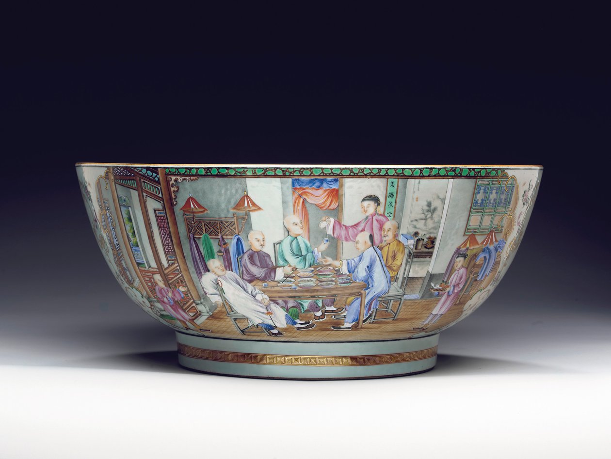 Seltene und massive Bowle, ca. 1775 von Chinese School
