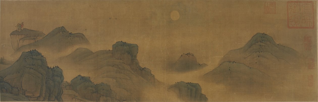 Sonne und Mond über Land und Meer, Ming- oder Qing-Dynastie, 17.-18. Jahrhundert von Chinese School