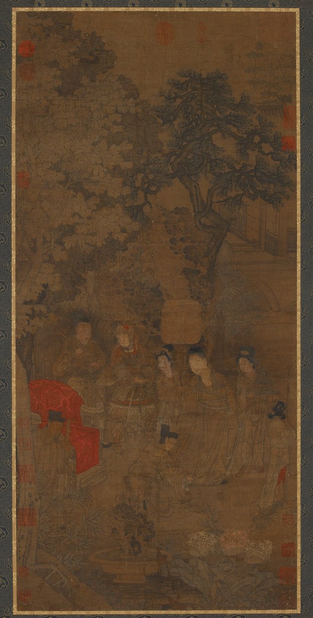 Xin Pi zieht am Kaisergewand, Yuan- oder frühe Ming-Dynastie von Chinese School