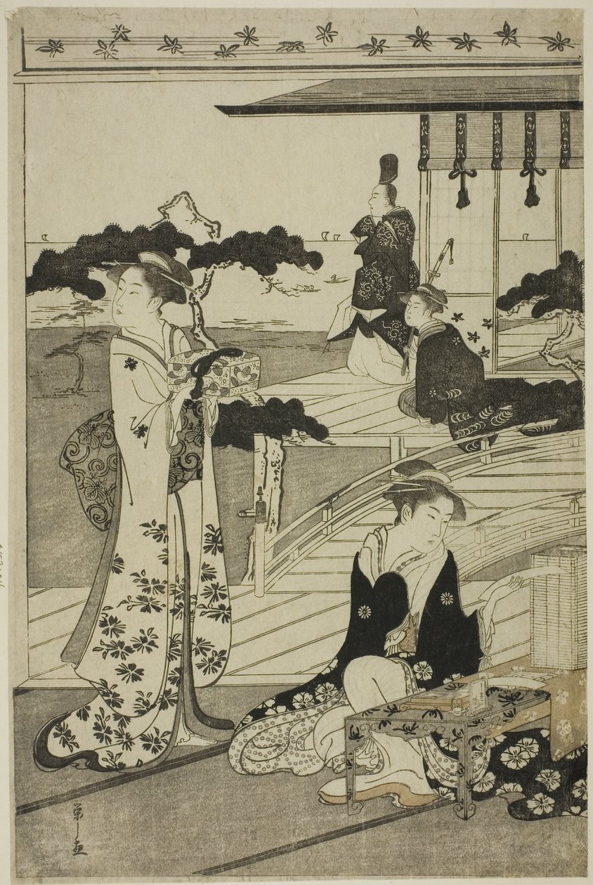 Suma, aus der Serie "Eine modische Parodie der Geschichte von Genji (Furyu yatsushi Genji)" von Chobunsai Eishi