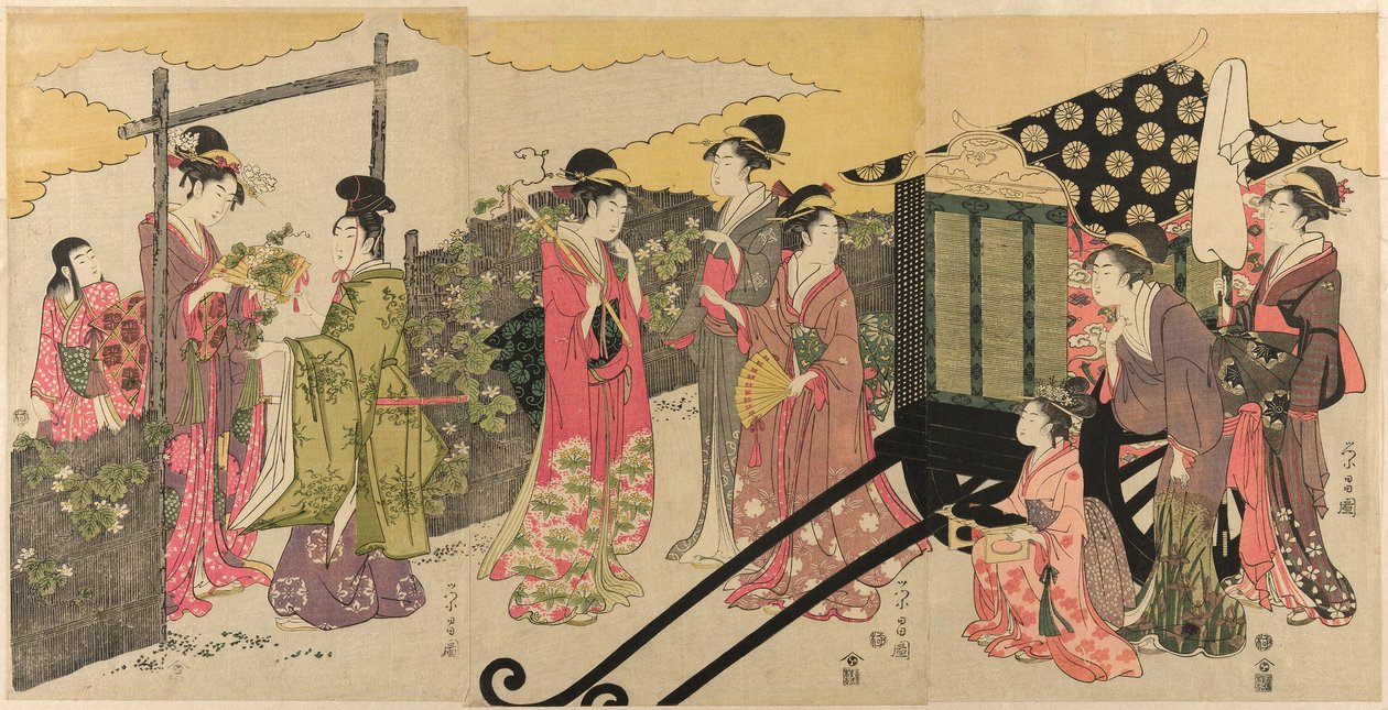 Parodie des Yugao-Kapitels aus der Geschichte von Genji von Chokosai Eisho