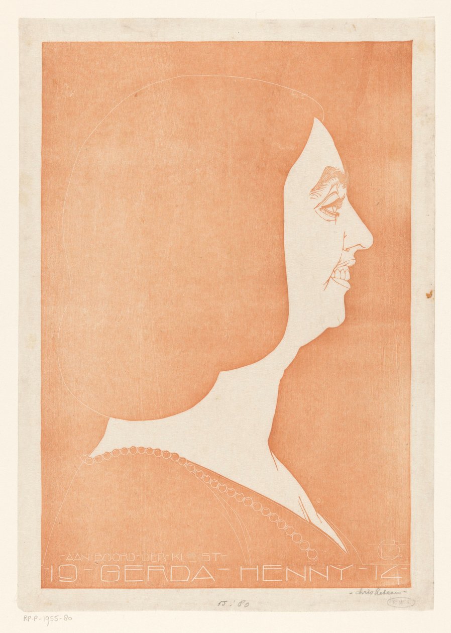 Porträt von Gerda Henny von Chris Lebeau (signed by artist)