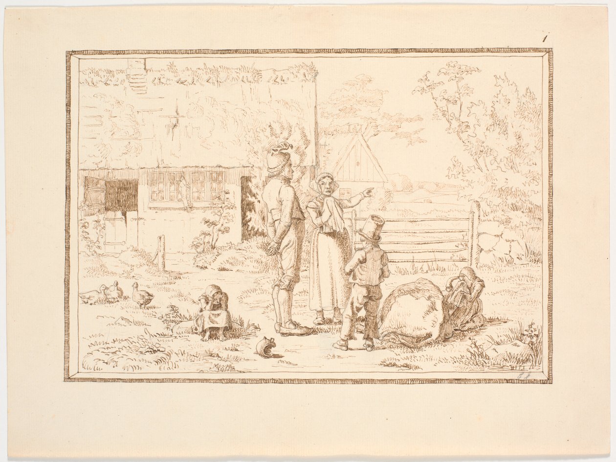 Illustration zum Märchen "Der Bergmann und das Gewitter" von Christen Dalsgaard