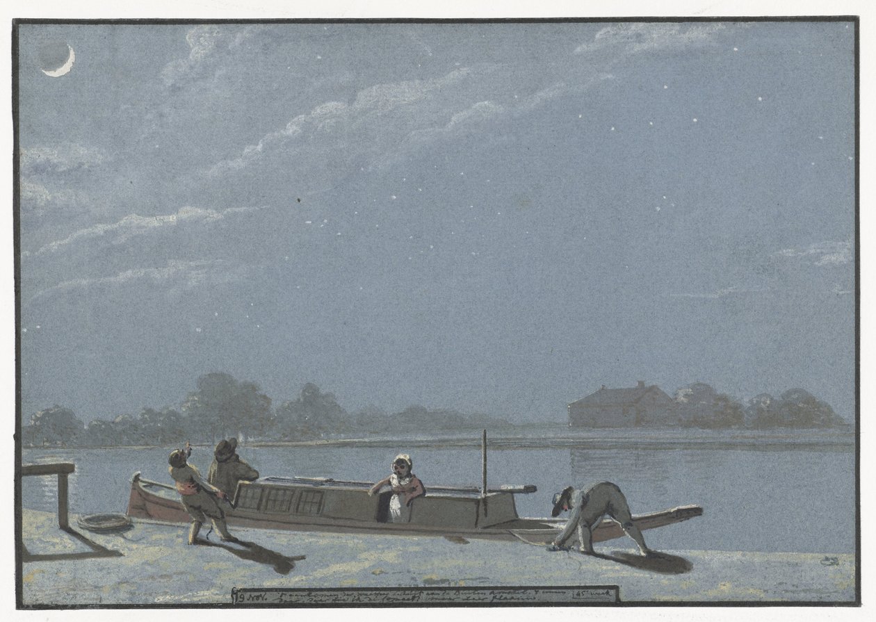 Das Ankommen des Weesper Bootes an der Buiten Amstel (Tagebuch, 19. November) von Christiaan Andriessen