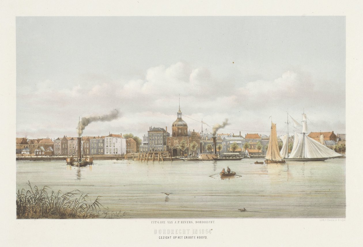 Ansicht des Groothoofdspoort in Dordrecht von Christiaan Bos