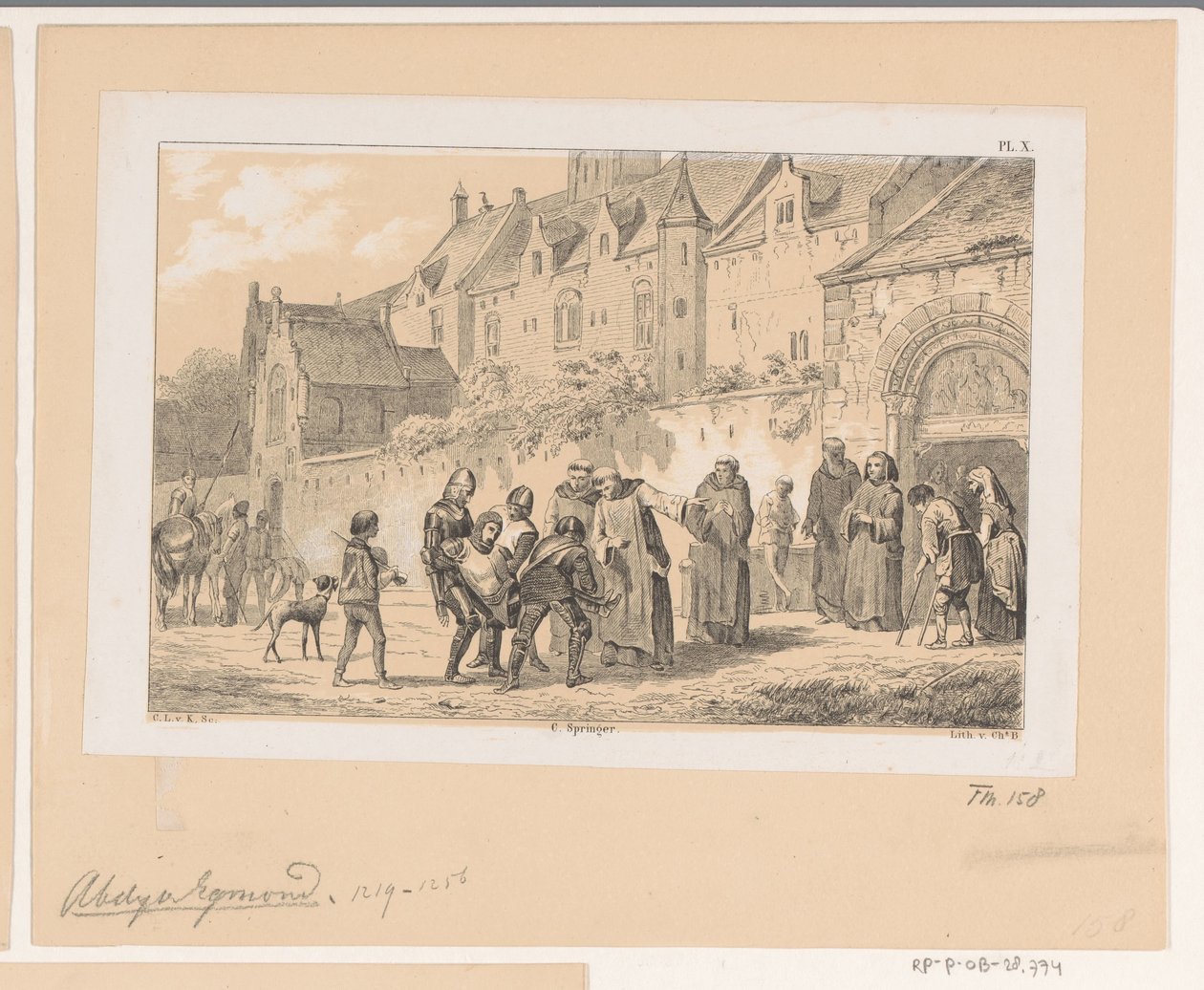 Abtei von Egmond, 13. Jahrhundert von Christiaan Lodewijk van Kesteren