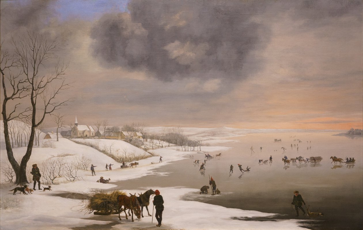 Winterlandschaft mit Brabrand Kirche von Christian David Gebauer