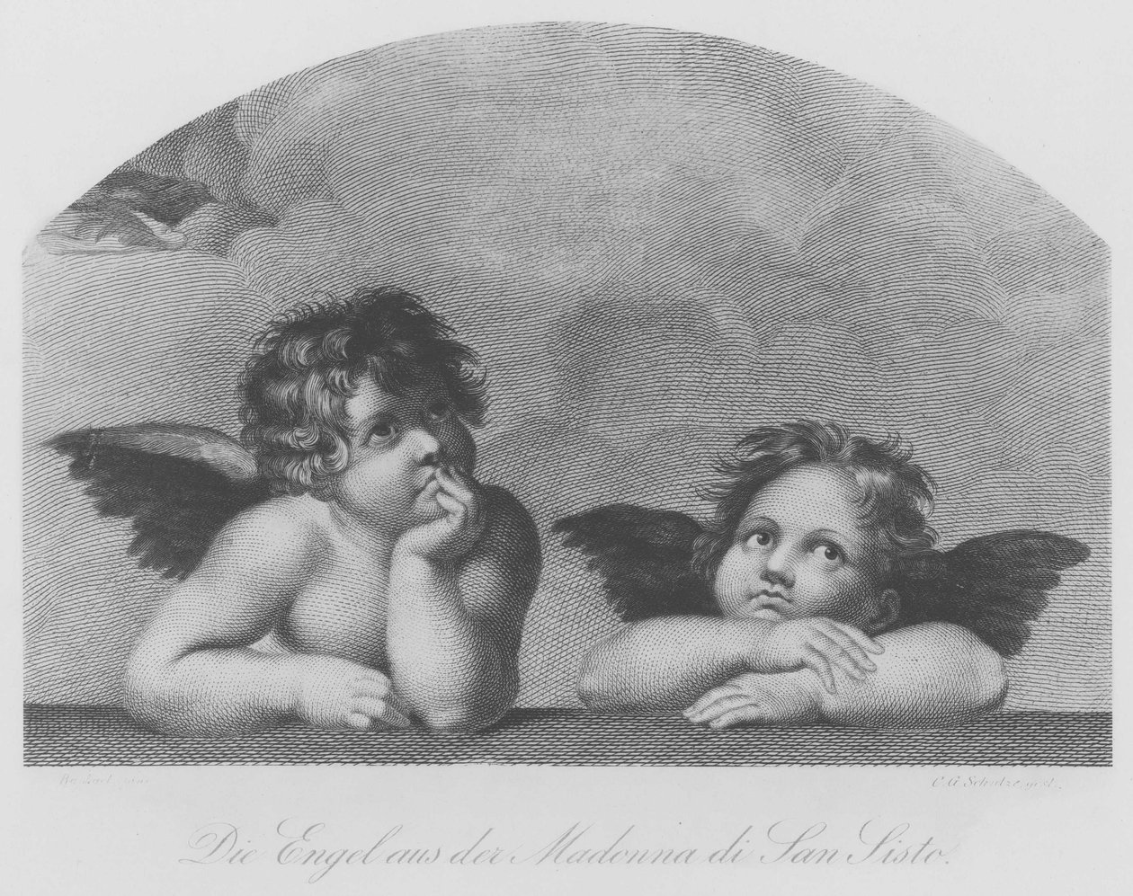 Die Engel aus der Sixtinischen Madonna von Christian Gottfried Schultze