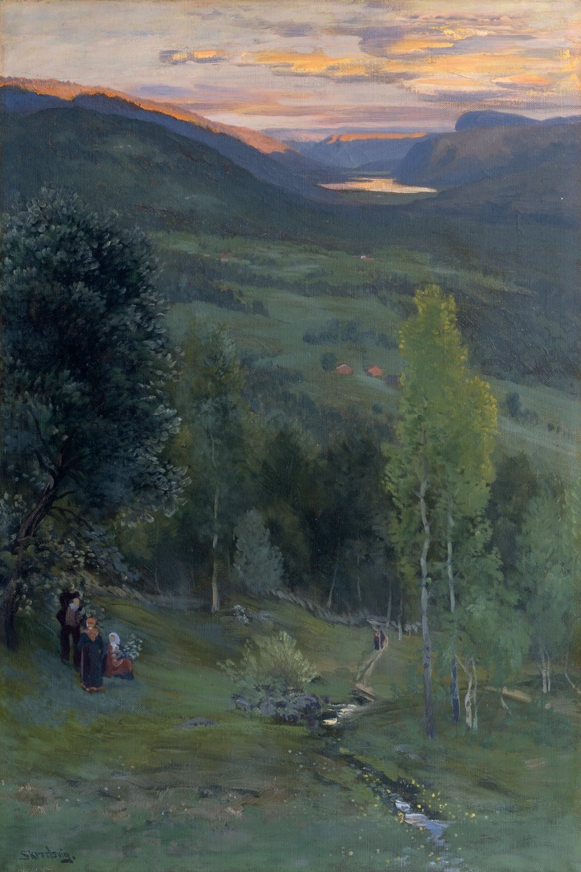 Mittsommer, Eggedal von Christian Eriksen Skredsvig