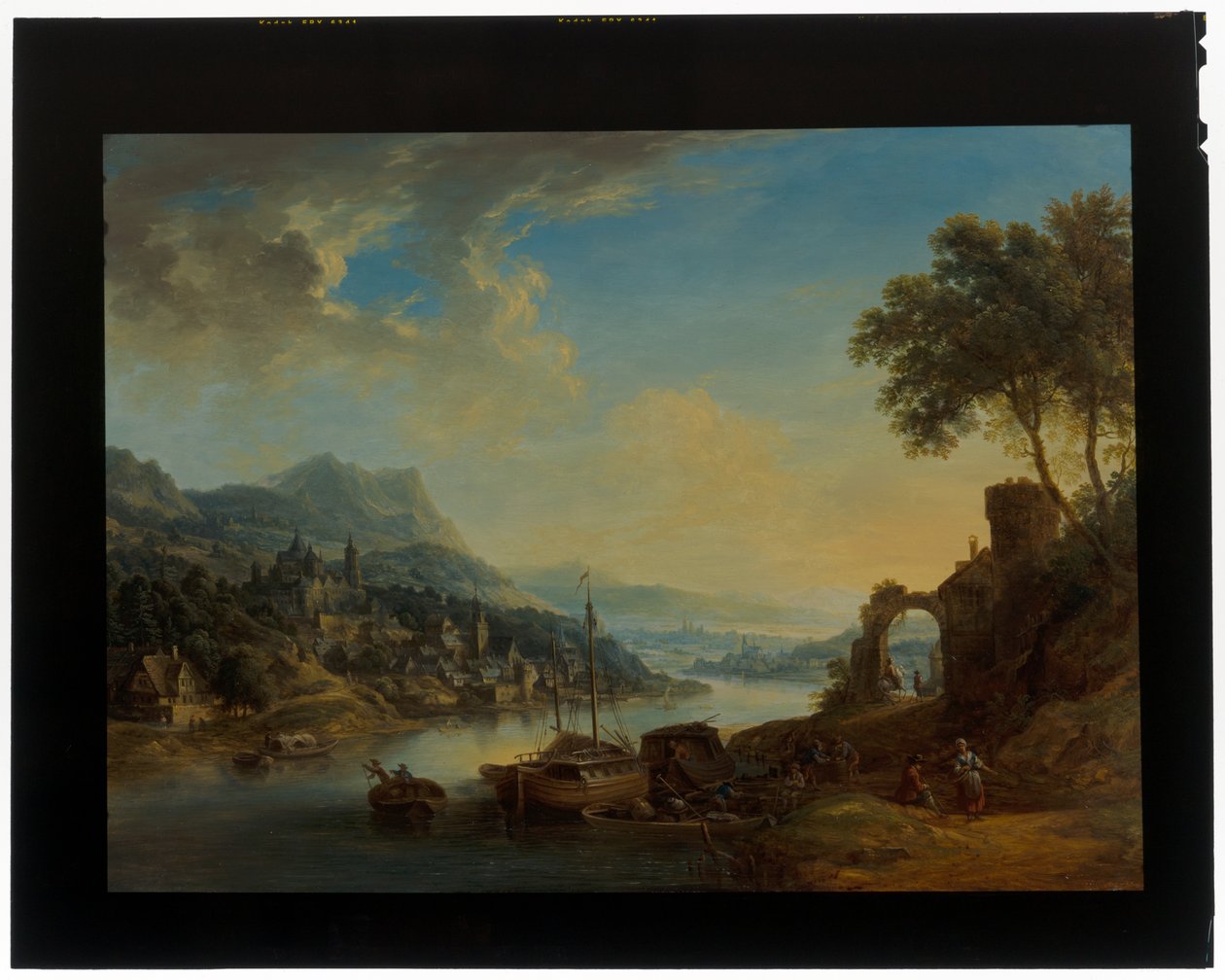 Ein Paar Rheinlandschaften von Christian Georg the Elder Schuetz