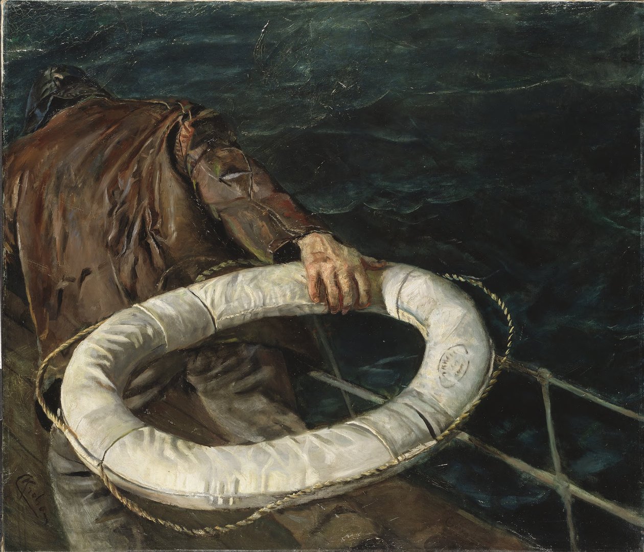 Mann über Bord von Christian Krohg