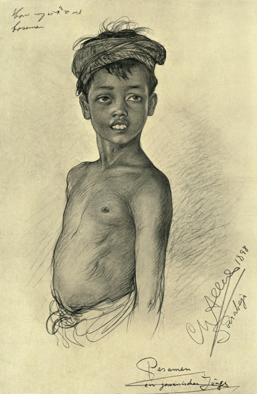 Pesamen - ein javanischer Junge aus Surubaya, Java, 1898 von Christian Wilhelm Allers