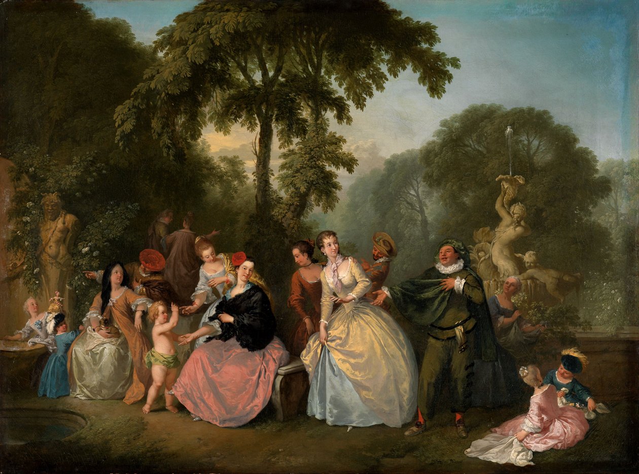 Gesellschaft im Park von Christian Wilhelm Ernst Dietrich