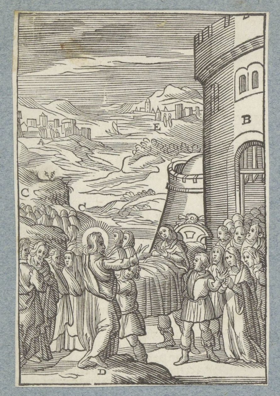Auferweckung des Sohnes der Witwe von Nain von Christoffel van Sichem (II)