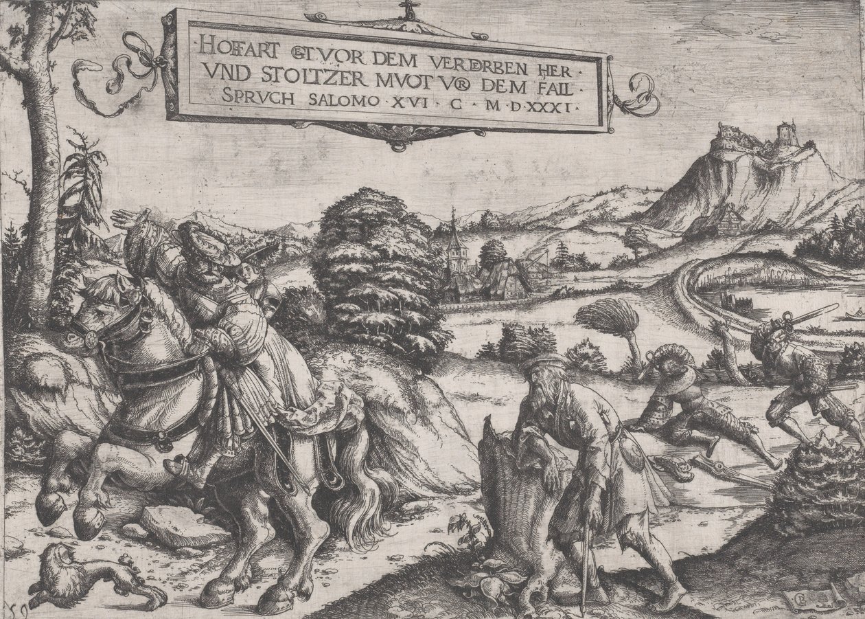 Hochmut kommt vor dem Fall, 1531 von Christoph Bockstorffer