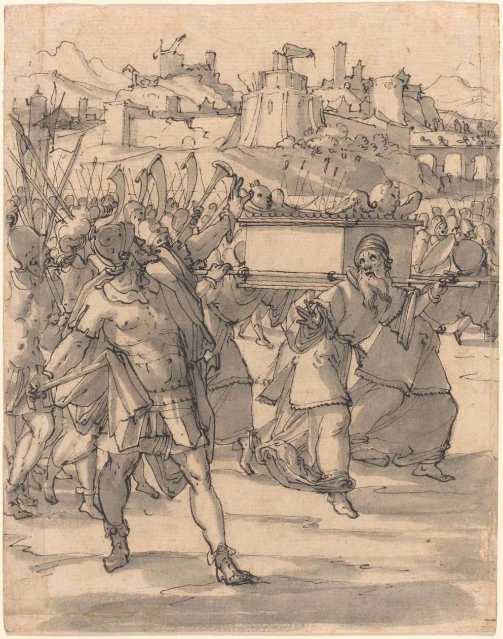 Josua und die Israeliten vor den Mauern von Jericho von Christoph Murer